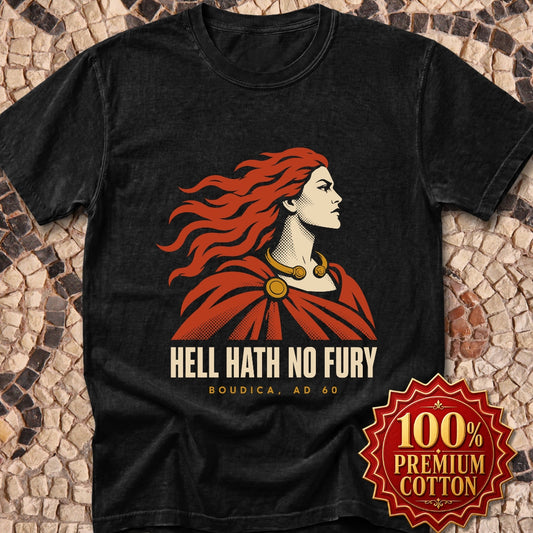 Boudica Hell Hath No Fury Flat Vector Premium Tee