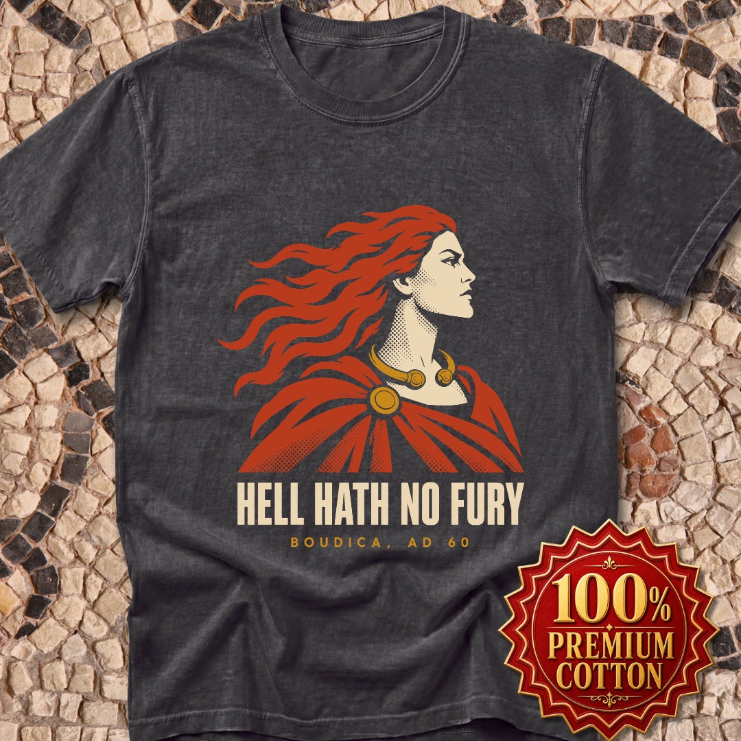 Boudica Hell Hath No Fury Flat Vector Premium Tee