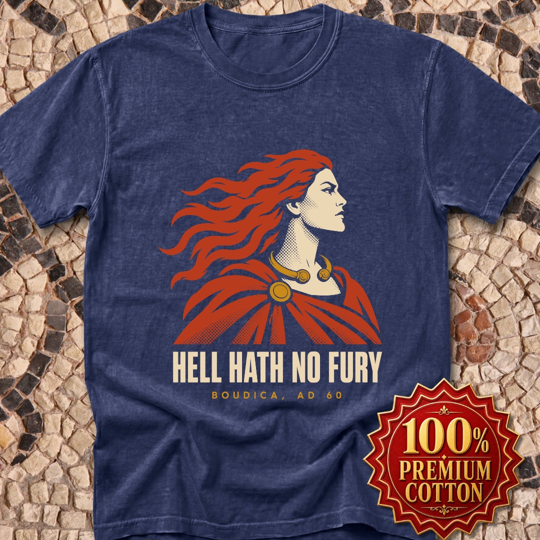 Boudica Hell Hath No Fury Flat Vector Premium Tee