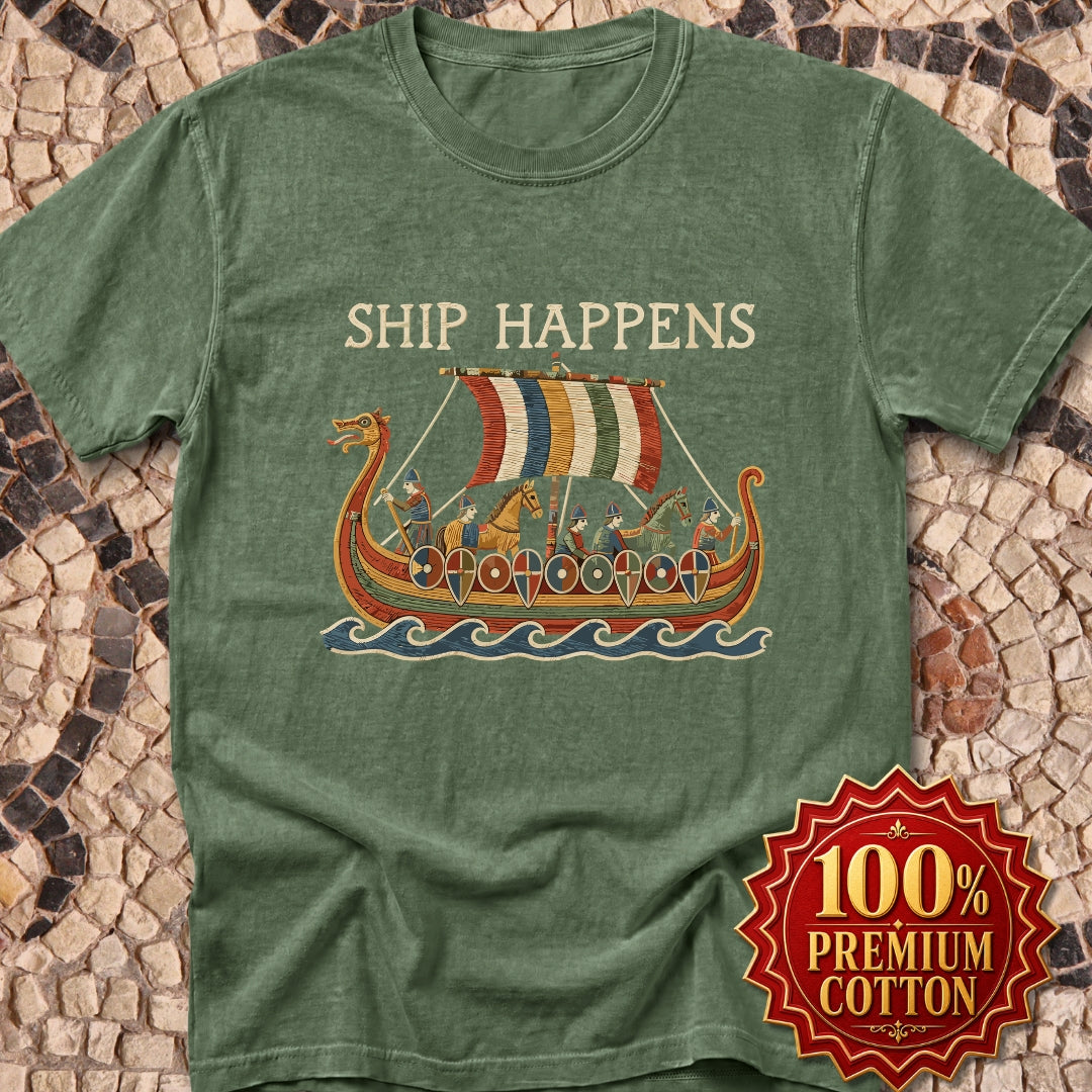 Bayeux Ship Happens Tapestry Premium Tee