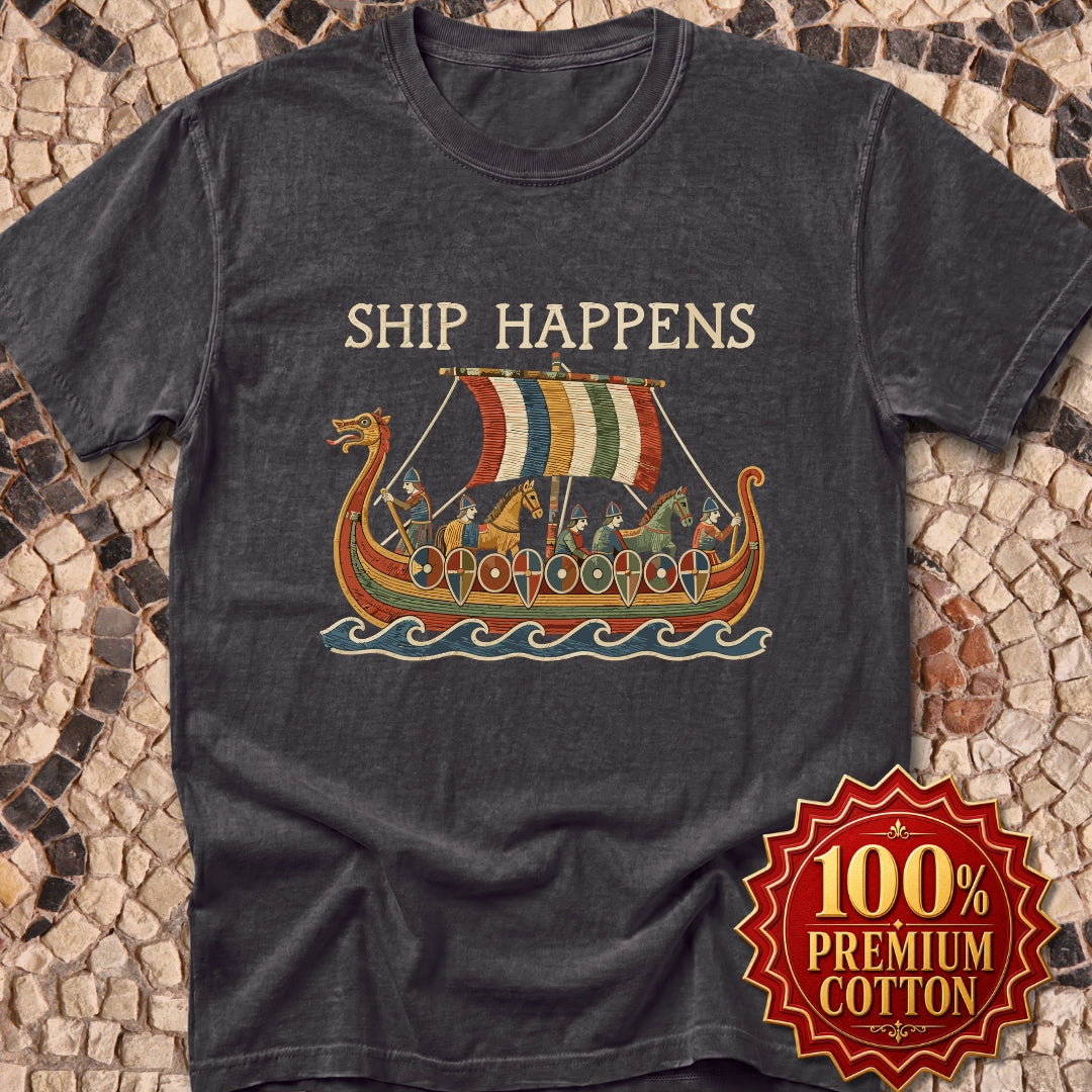 Bayeux Ship Happens Tapestry Premium Tee