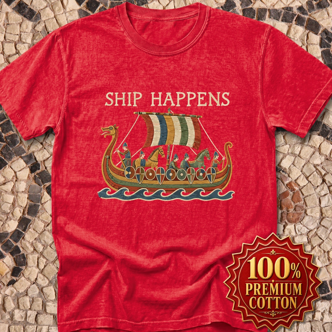 Bayeux Ship Happens Tapestry Premium Tee