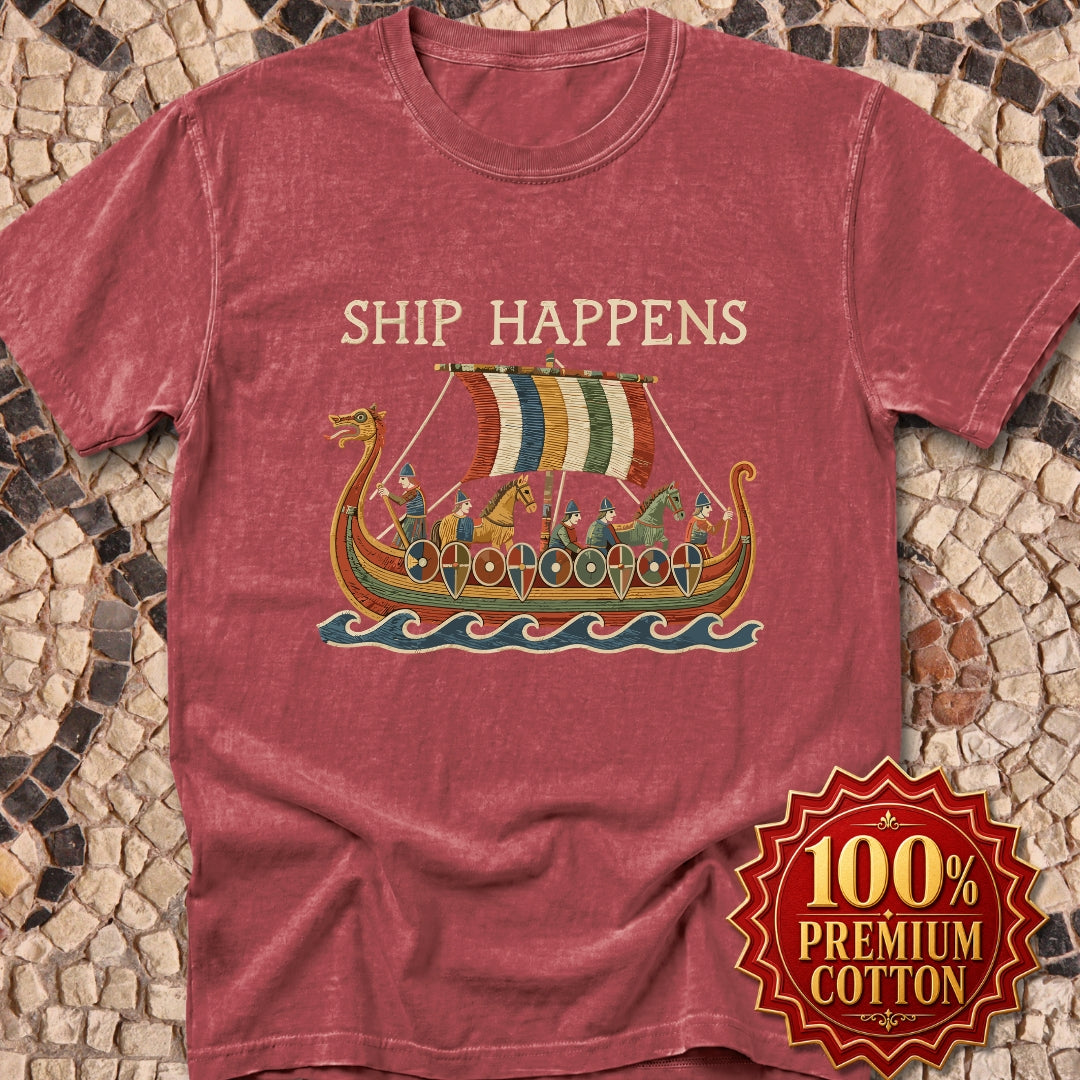 Bayeux Ship Happens Tapestry Premium Tee