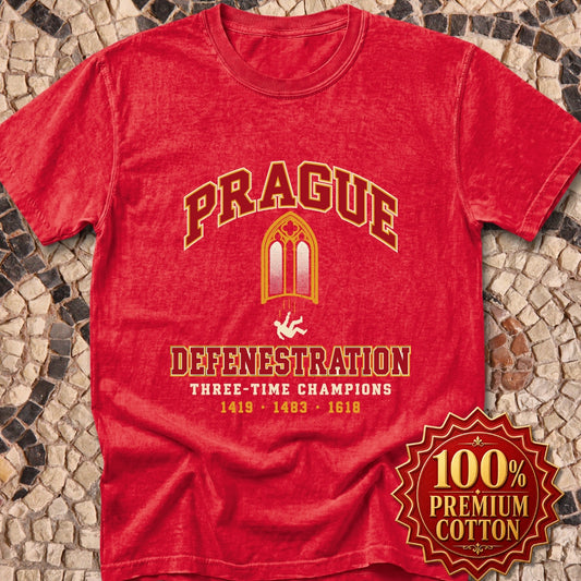 Prague Defenestration Three-Time Champions Premium Tee