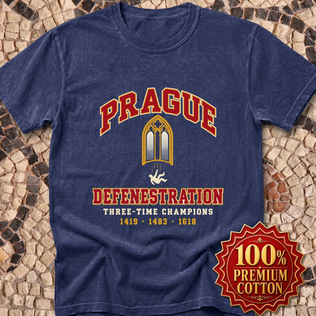 Prague Defenestration Three-Time Champions Premium Tee