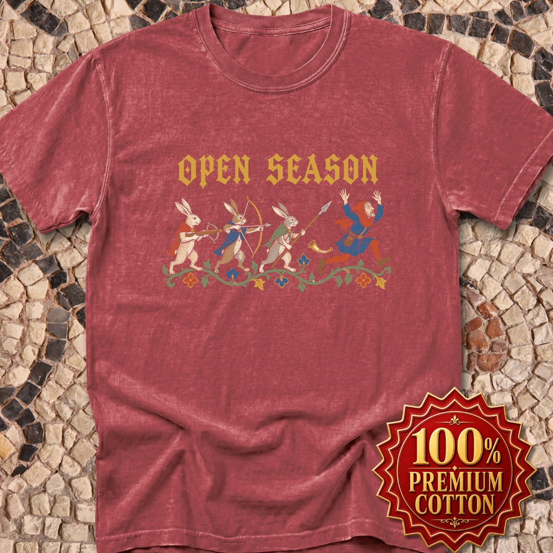 Open Season Medieval Marginalia Rabbits Premium Tee