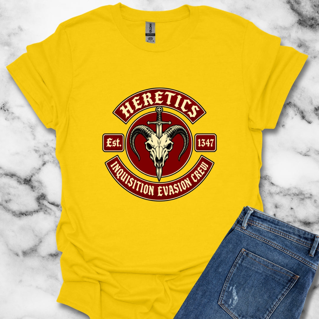 Heretics Inquisition Evasion Crew T-Shirt