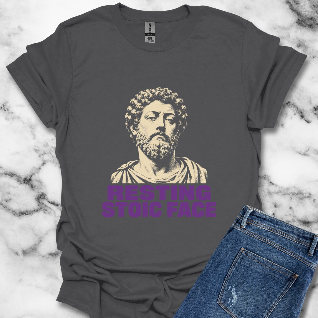 Resting Stoic Face Screen Print T-Shirt