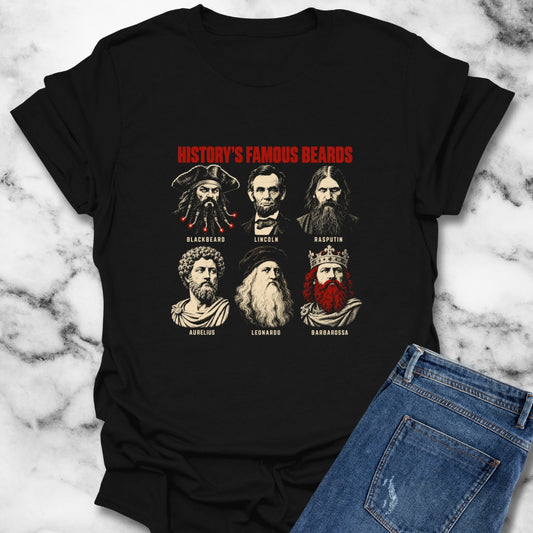 History's Famous Beards Screen Print T-Shirt