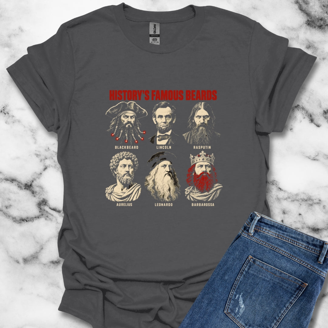 History's Famous Beards Screen Print T-Shirt