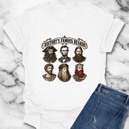 History's Famous Beards Engraving T-Shirt