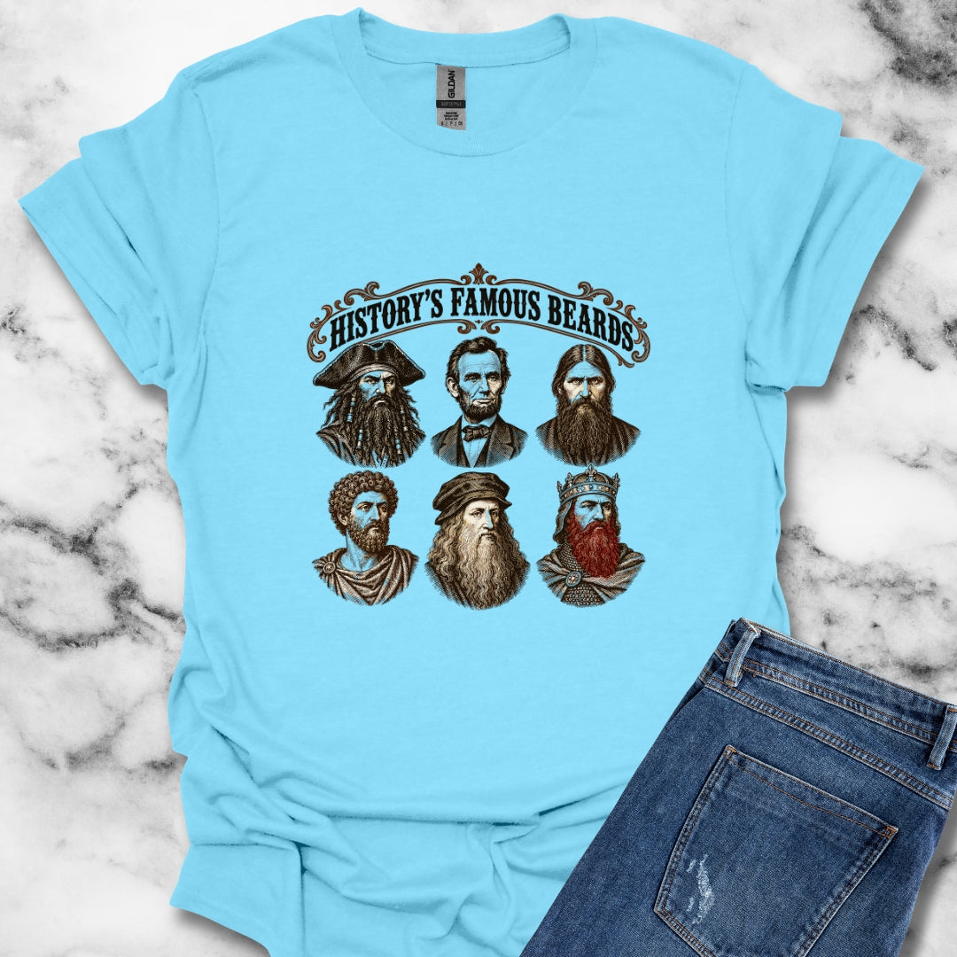 History's Famous Beards Engraving T-Shirt