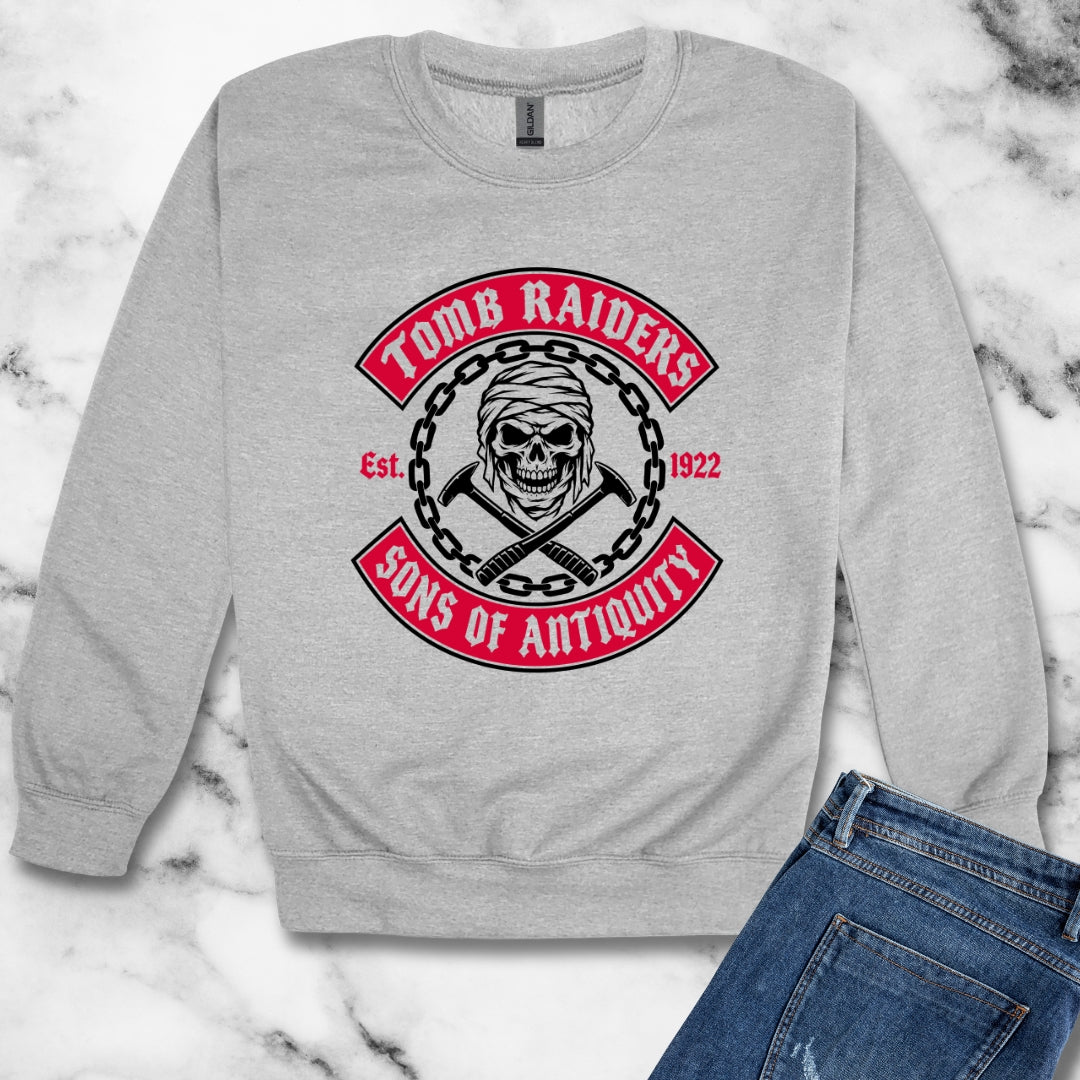 Tomb Raiders Sons of Antiquity Unisex Heavy Crewneck Sweatshirt