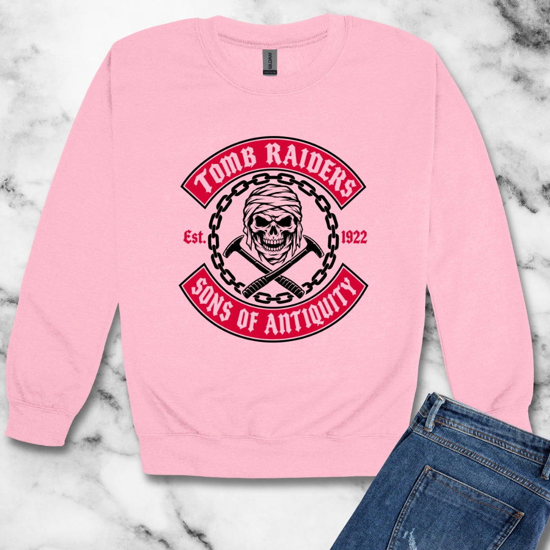 Tomb Raiders Sons of Antiquity Unisex Heavy Crewneck Sweatshirt