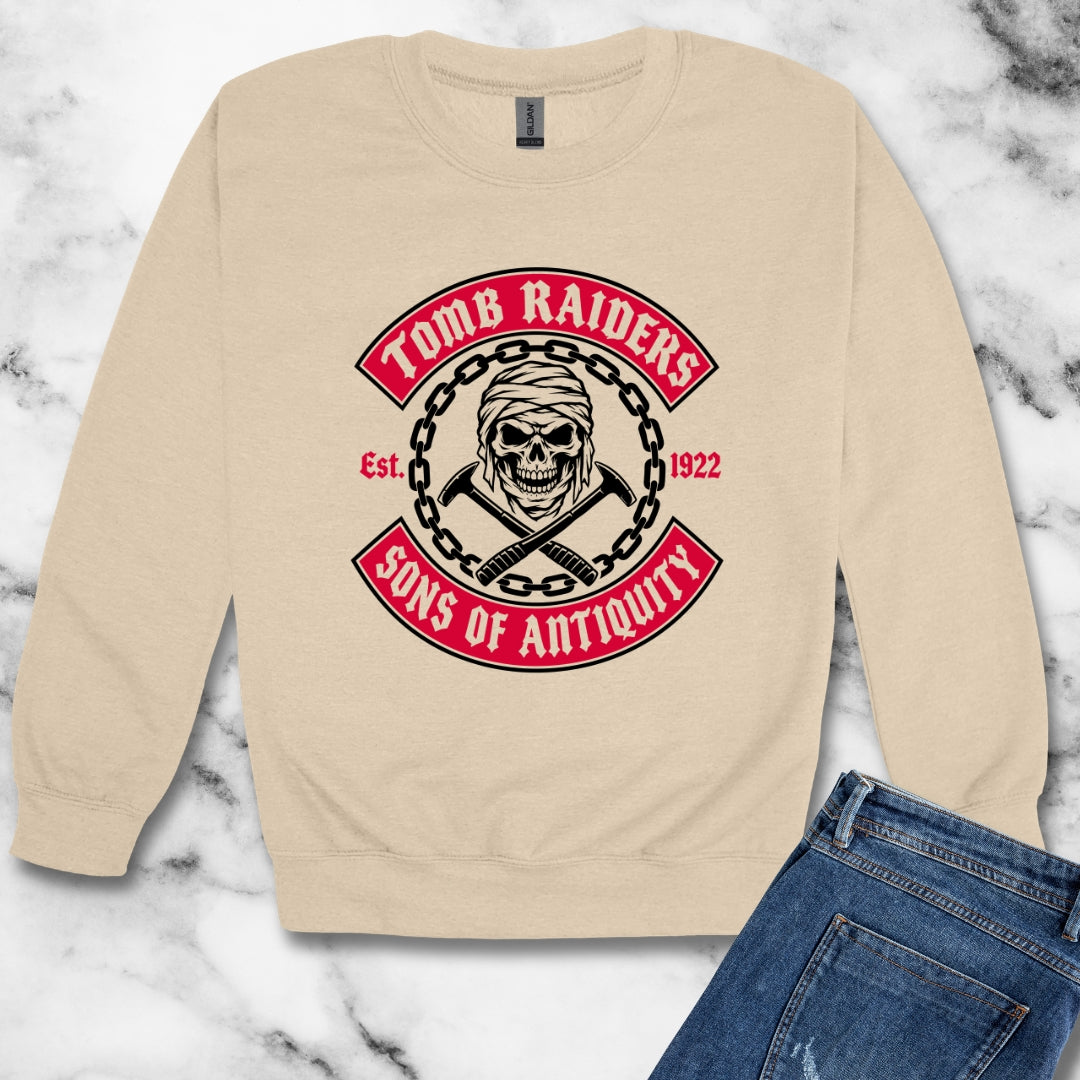 Tomb Raiders Sons of Antiquity Unisex Heavy Crewneck Sweatshirt