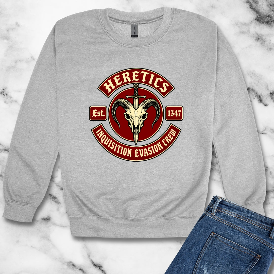 Heretics Inquisition Evasion Crew Unisex Heavy Crewneck Sweatshirt