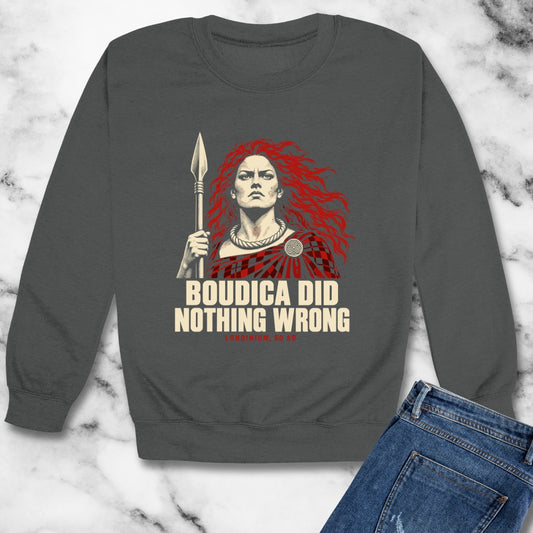 Boudica Did Nothing Wrong Portrait Unisex Heavy Crewneck Sweatshirt