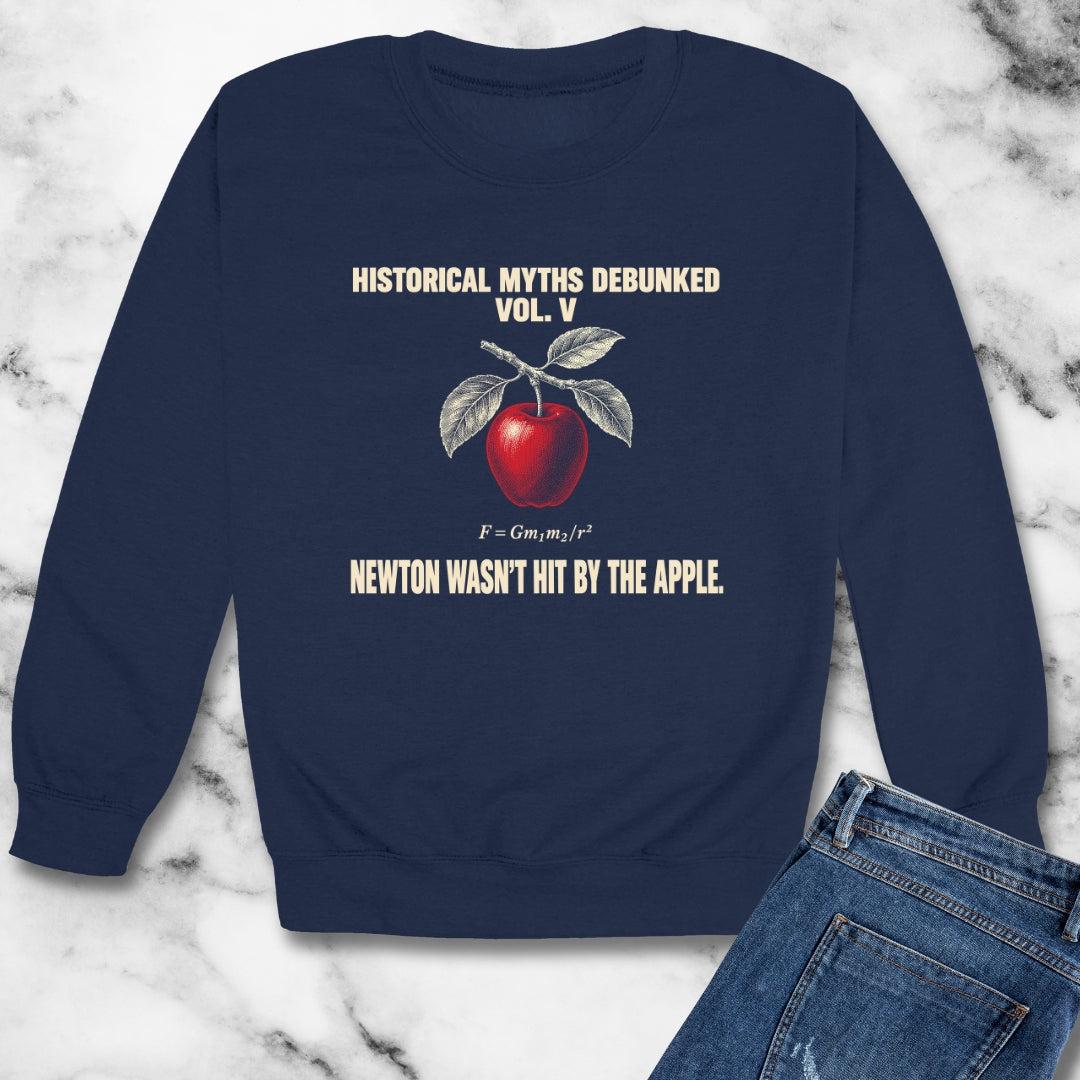 Historical Myths Debunked Vol V Newton Apple Unisex Heavy Crewneck Sweatshirt