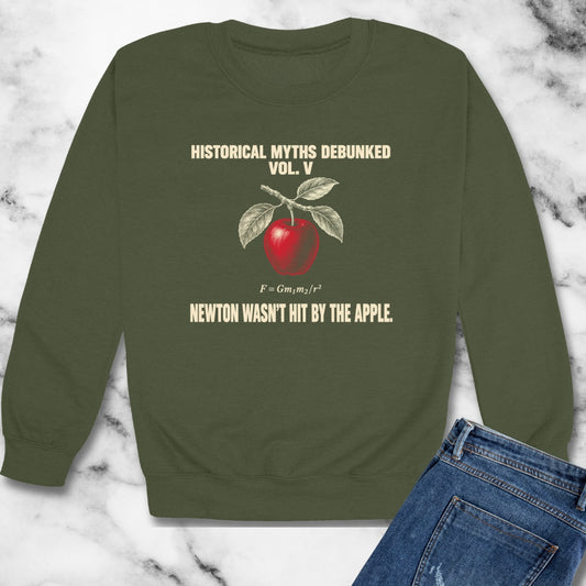 Historical Myths Debunked Vol V Newton Apple Unisex Heavy Crewneck Sweatshirt