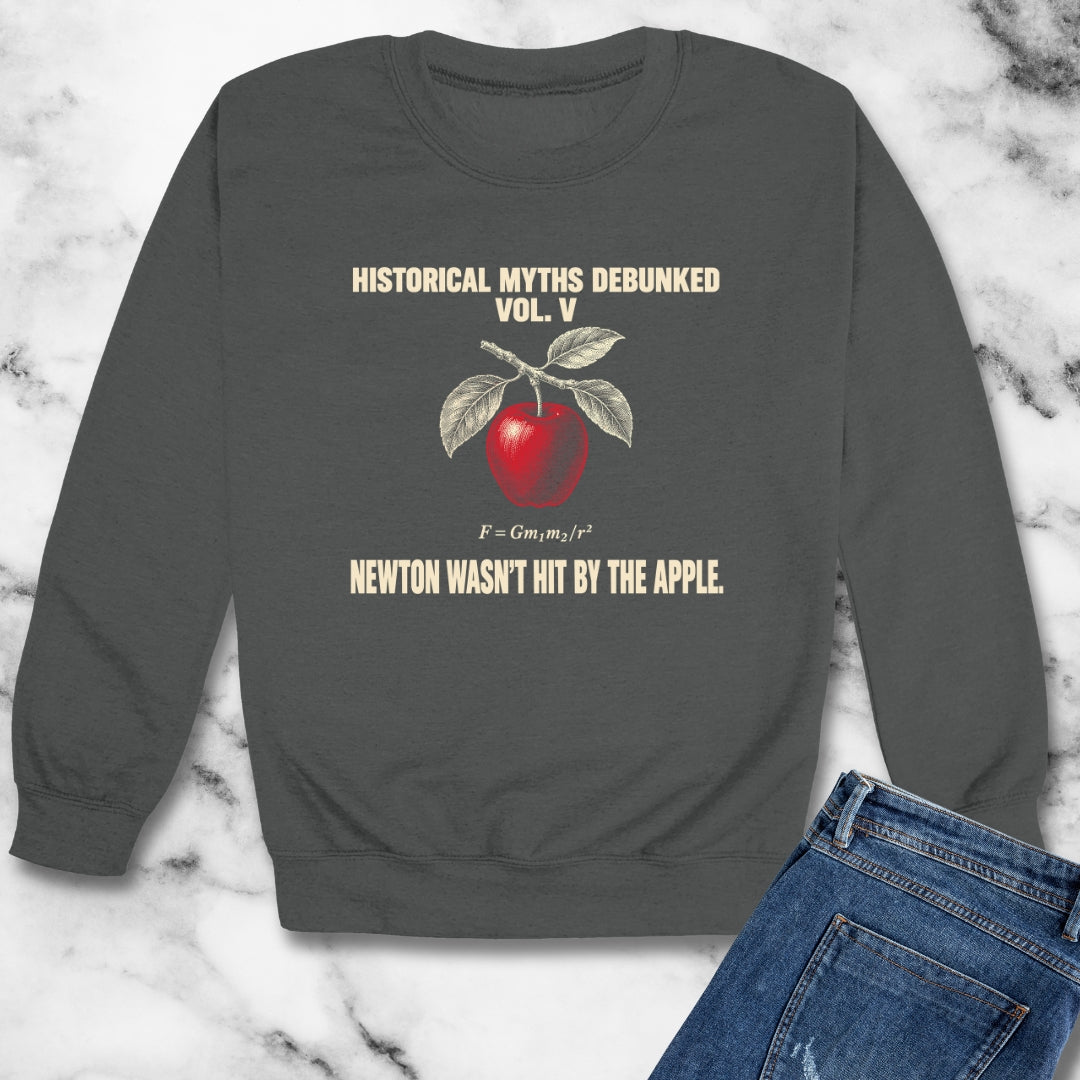 Historical Myths Debunked Vol V Newton Apple Unisex Heavy Crewneck Sweatshirt