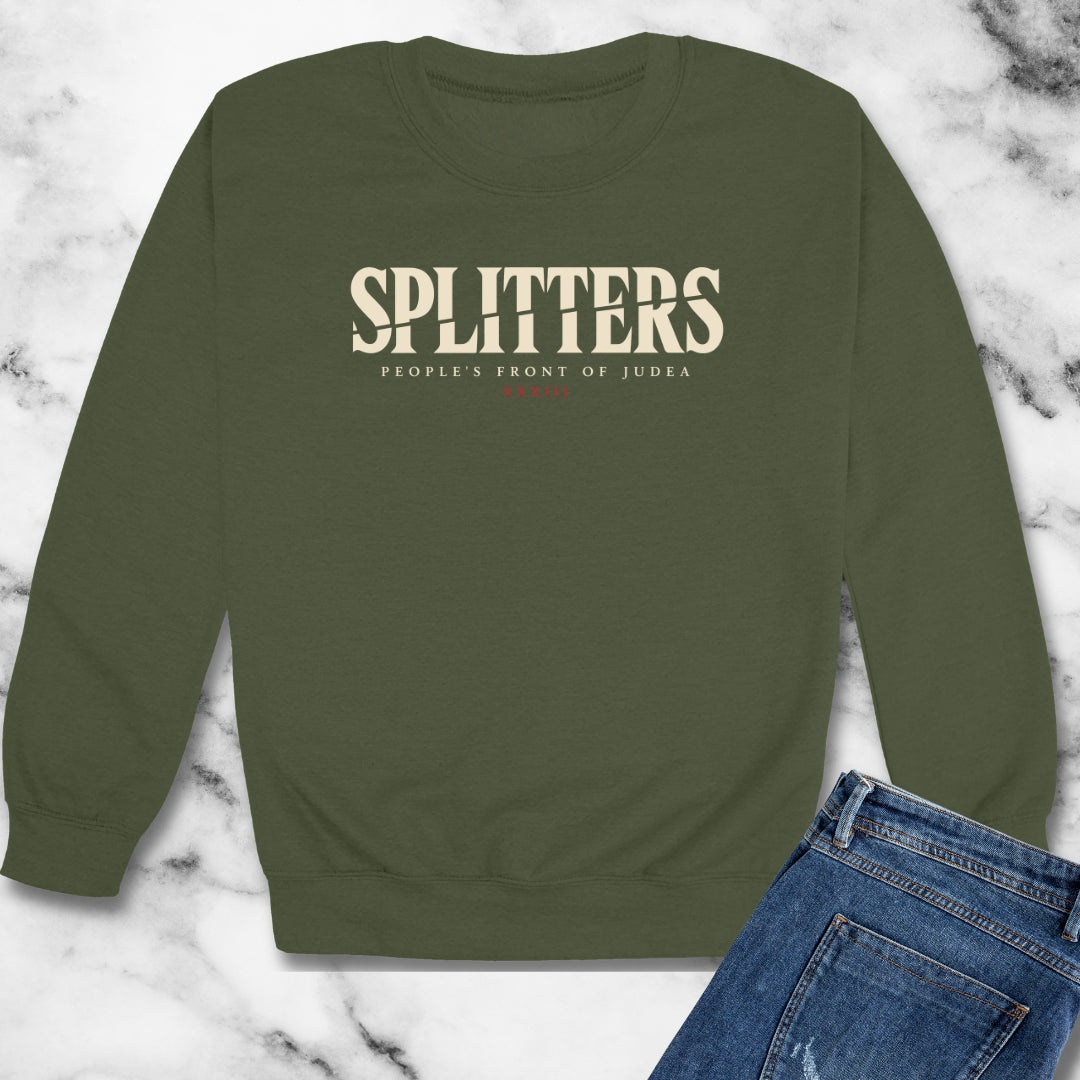 Splitters Fractured Inscription Unisex Heavy Crewneck Sweatshirt
