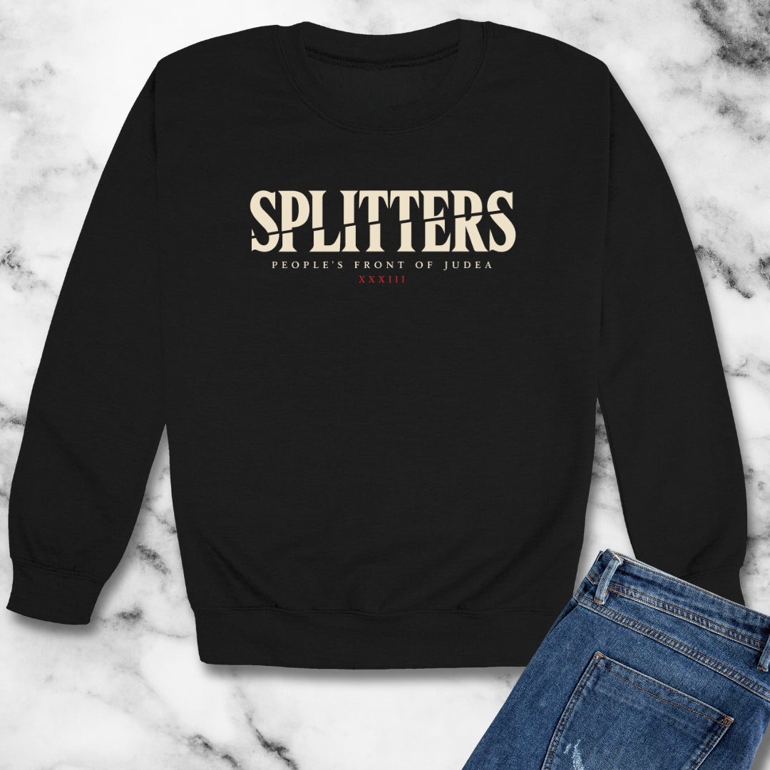 Splitters Fractured Inscription Unisex Heavy Crewneck Sweatshirt