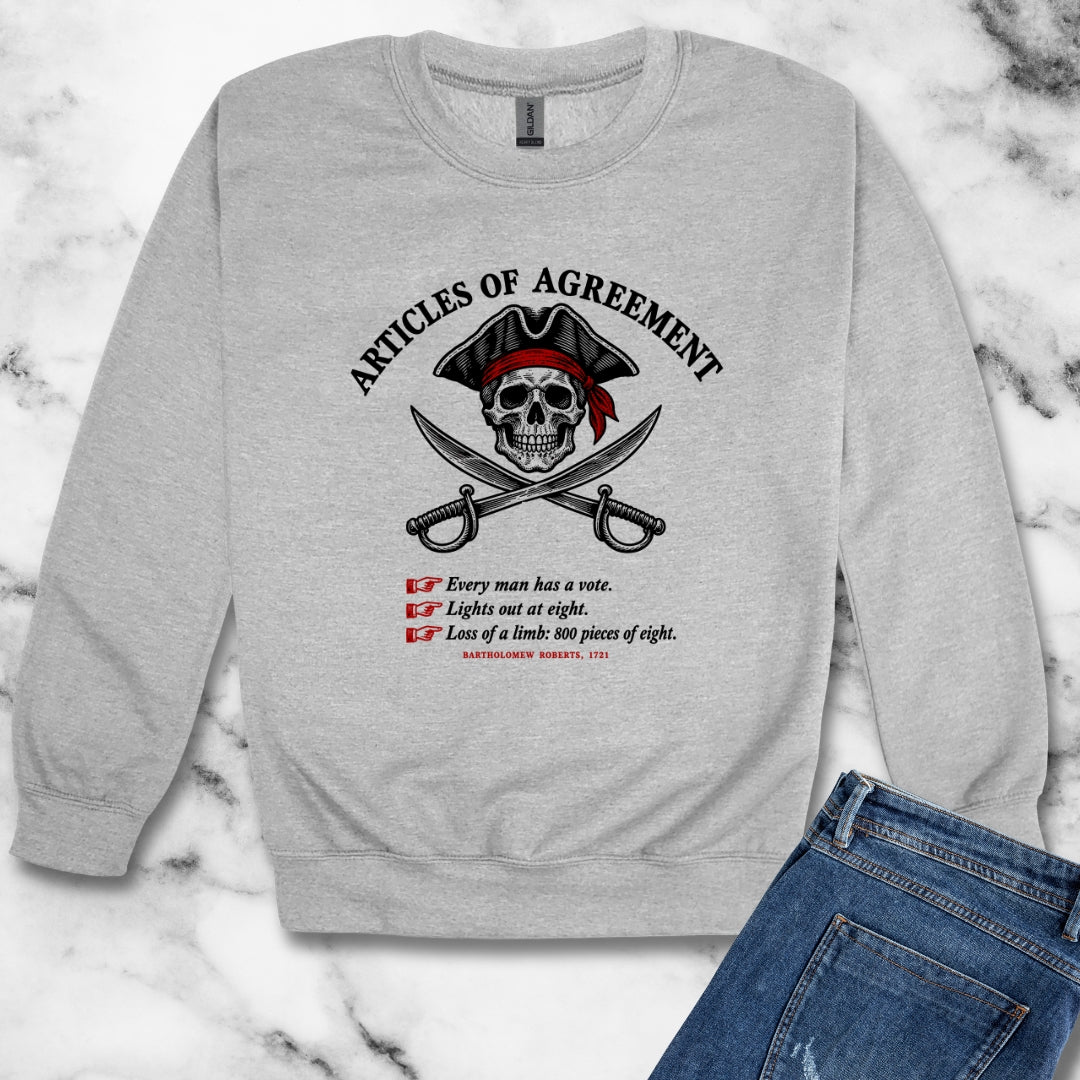 Articles of Agreement Pirate Code Unisex Heavy Crewneck Sweatshirt