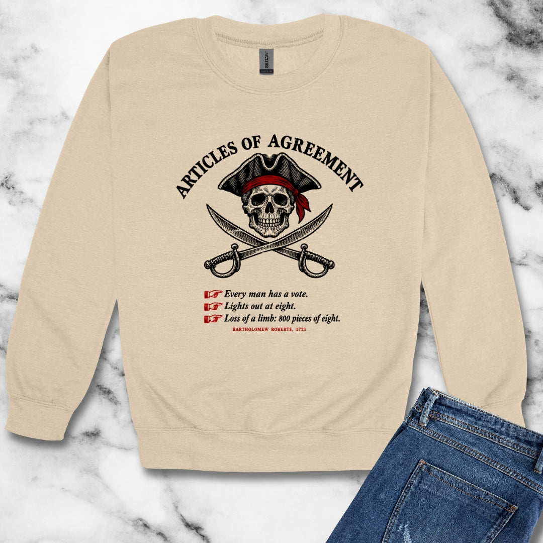 Articles of Agreement Pirate Code Unisex Heavy Crewneck Sweatshirt