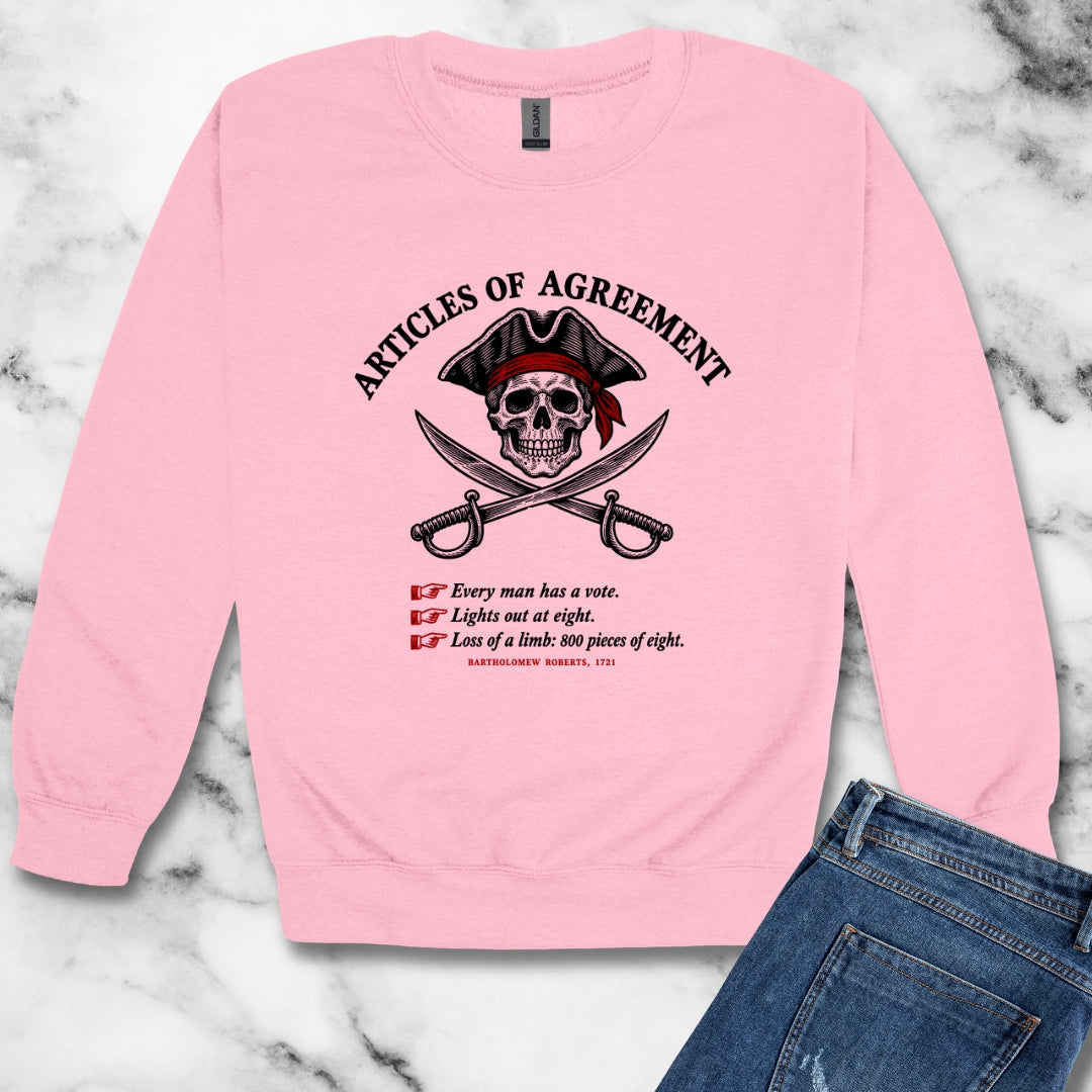 Articles of Agreement Pirate Code Unisex Heavy Crewneck Sweatshirt