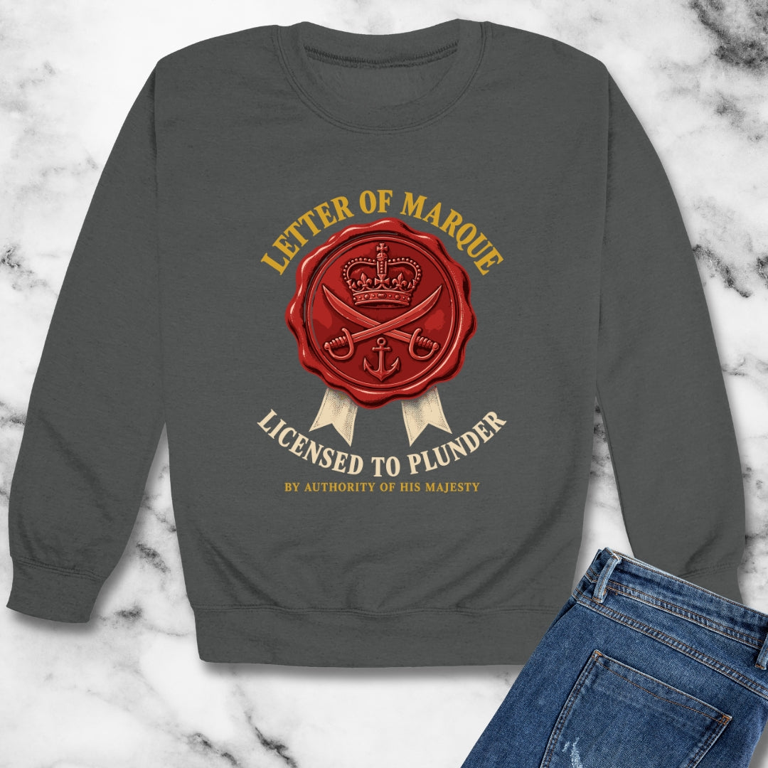 Letter of Marque Licensed to Plunder Unisex Heavy Crewneck Sweatshirt