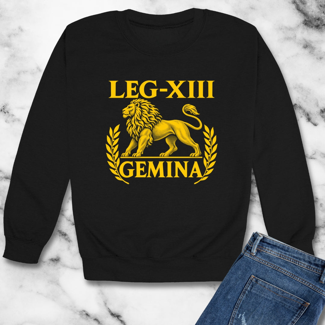Legio XIII Gemina Lion Inscription Unisex Heavy Crewneck Sweatshirt