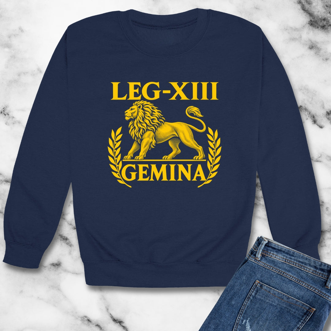 Legio XIII Gemina Lion Inscription Unisex Heavy Crewneck Sweatshirt