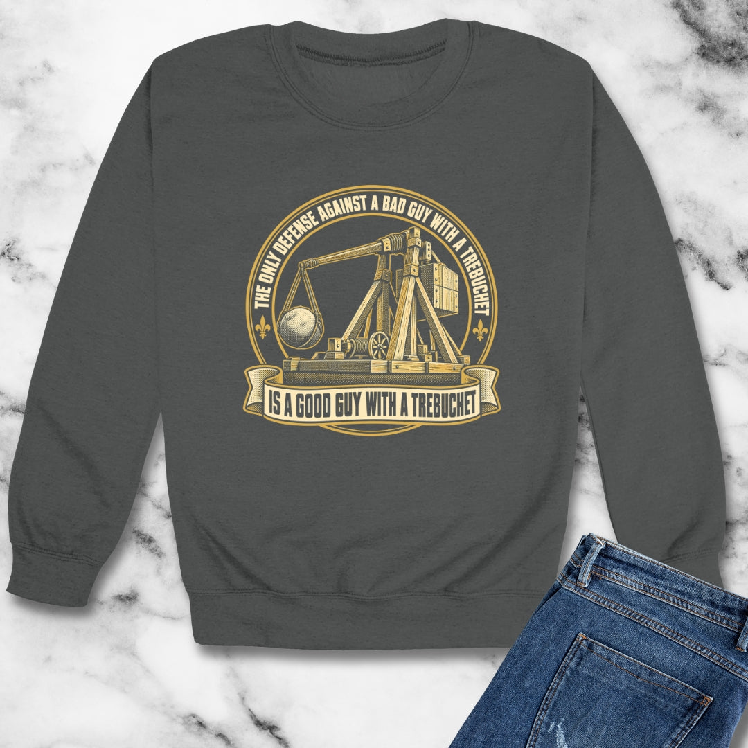 Good Guy with a Trebuchet Badge Unisex Heavy Crewneck Sweatshirt