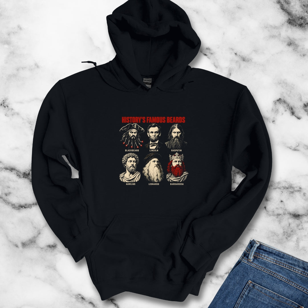 History's Famous Beards Screen Print Hoodie