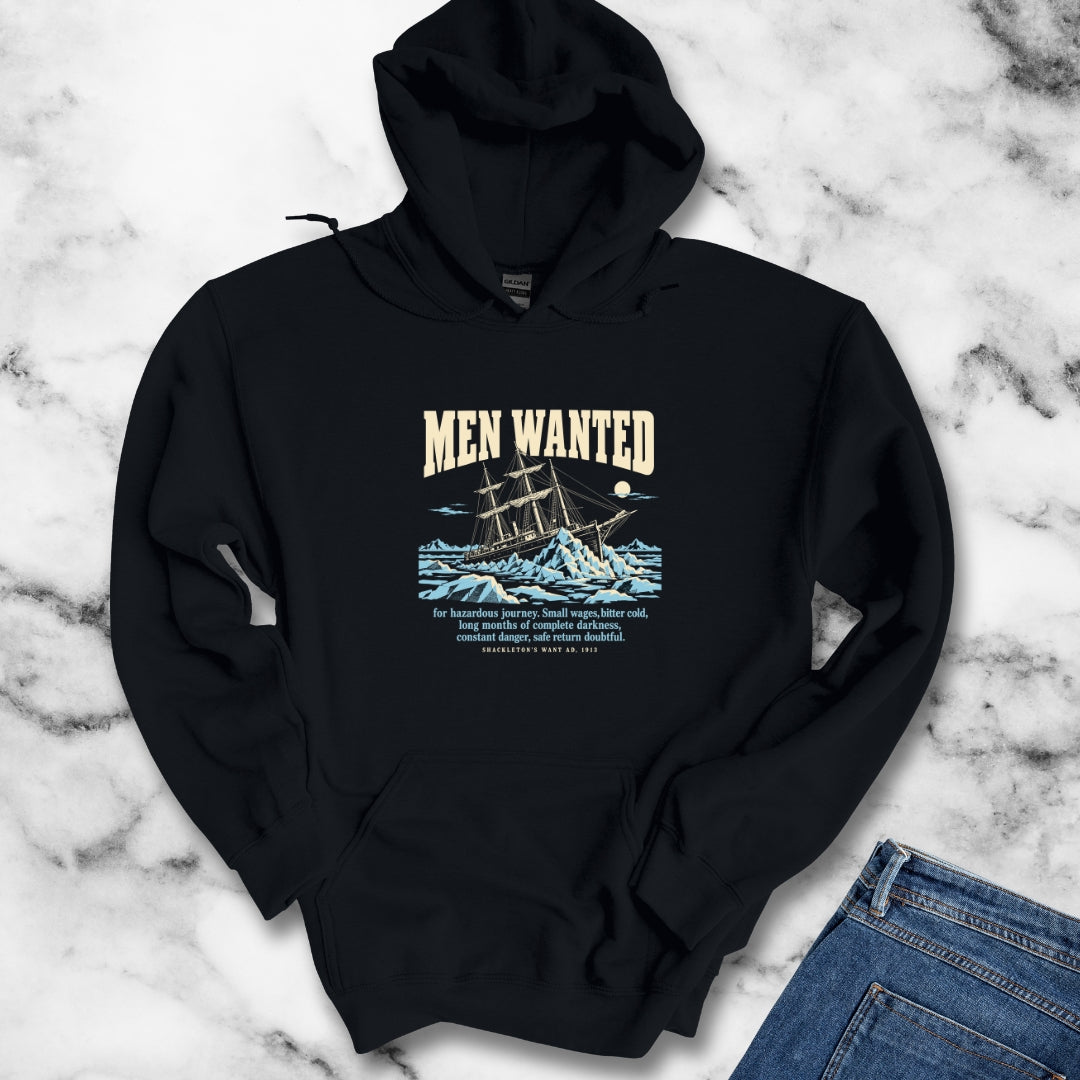 Men Wanted Shackleton Ad Hoodie
