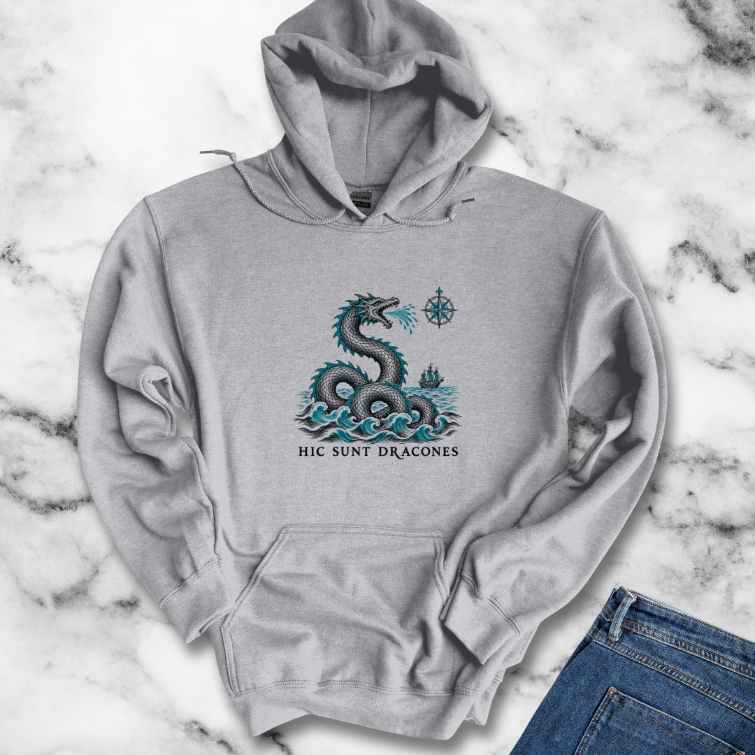 Hic Sunt Dracones Sea Serpent Hoodie