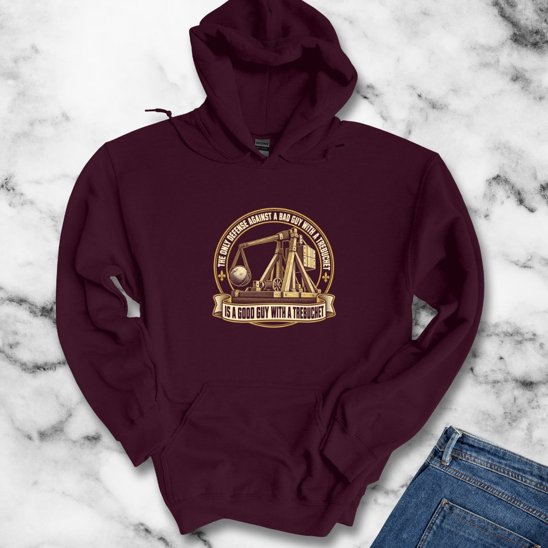 Good Guy with a Trebuchet Badge Hoodie