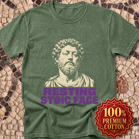 Resting Stoic Face Screen Print Premium Tee