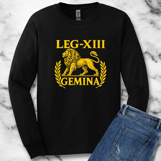 Legio XIII Gemina Lion Inscription Unisex Long Sleeve Tee
