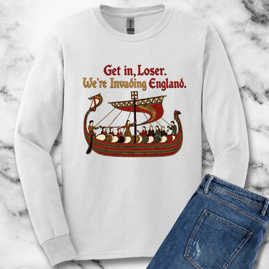 Get in Loser Norman Conquest Tapestry Unisex Long Sleeve Tee