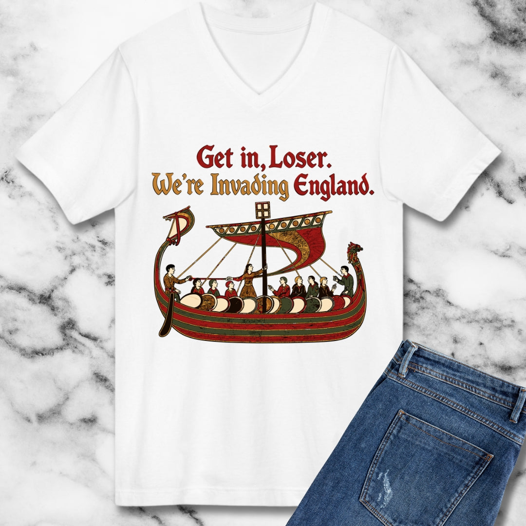 Get in Loser Norman Conquest Tapestry V-neck