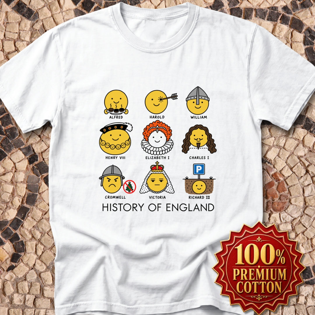 A Humorous History of England Grid Premium Tee