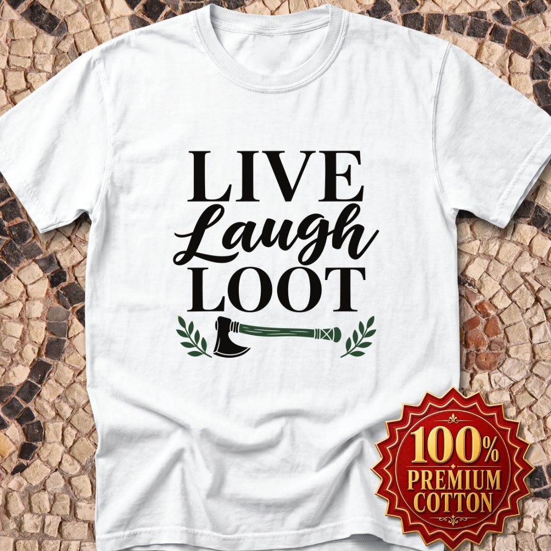 Live Laugh Loot Farmhouse Sign Premium Tee