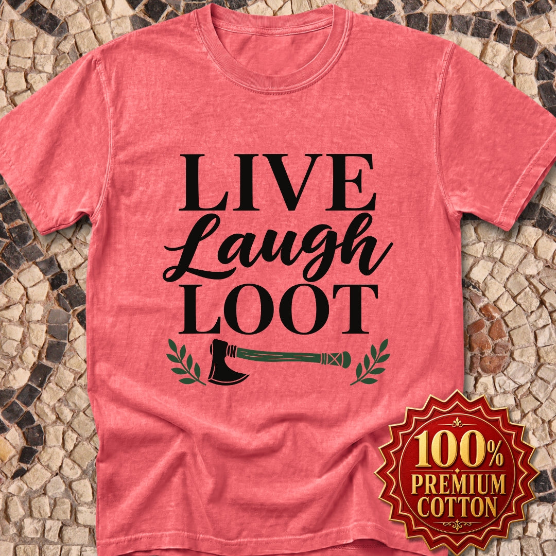Live Laugh Loot Farmhouse Sign Premium Tee