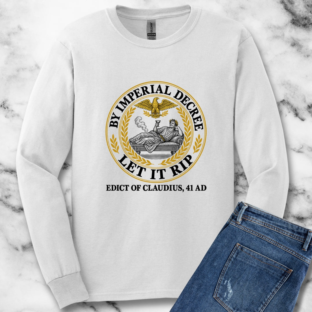 Emperor Claudius Fart Decree Unisex Long Sleeve Tee