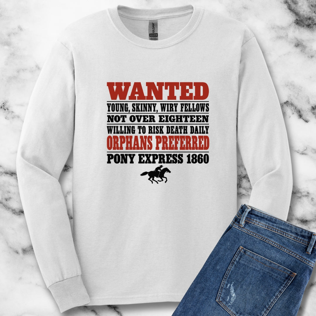 Pony Express 1860 Orphans Preferred Unisex Long Sleeve Tee