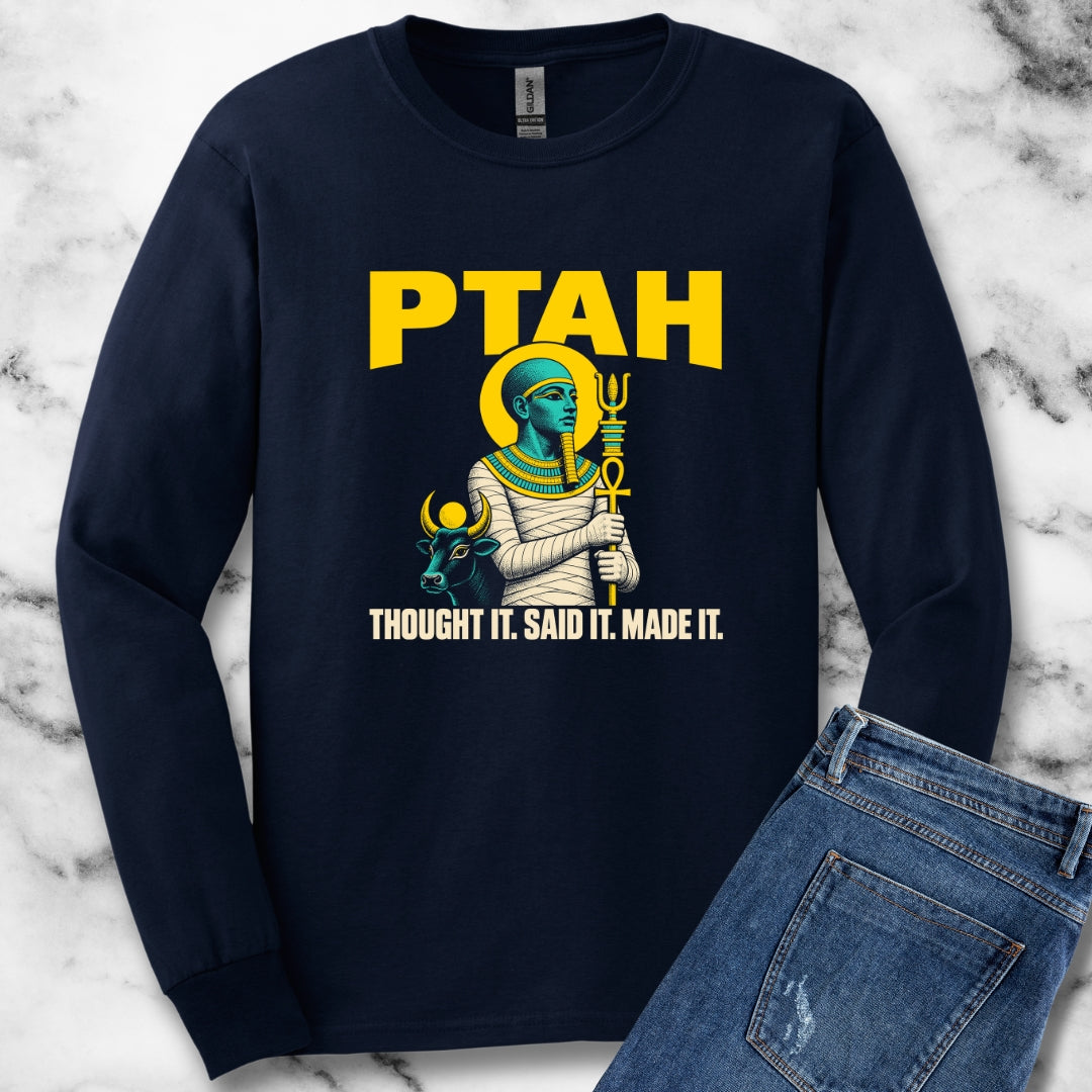 Ptah and the Apis Bull Unisex Long Sleeve Tee
