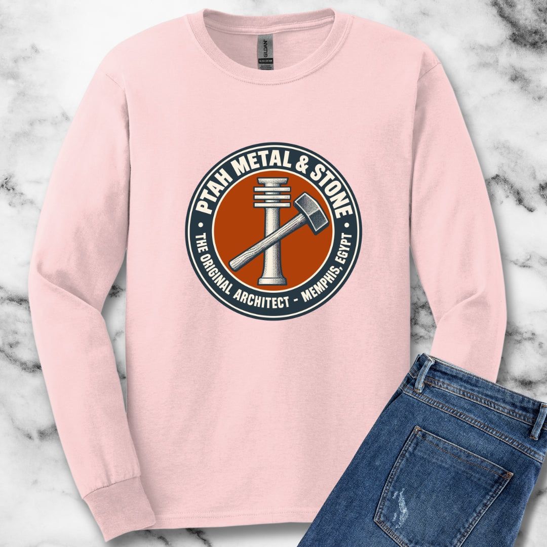 Ptah Metal & Stone Unisex Long Sleeve Tee