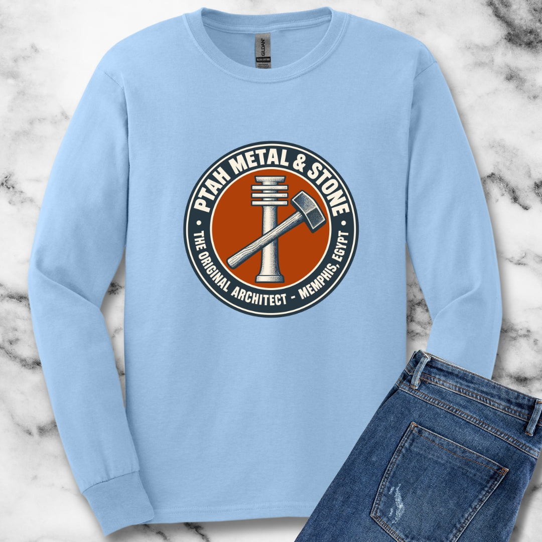 Ptah Metal & Stone Unisex Long Sleeve Tee