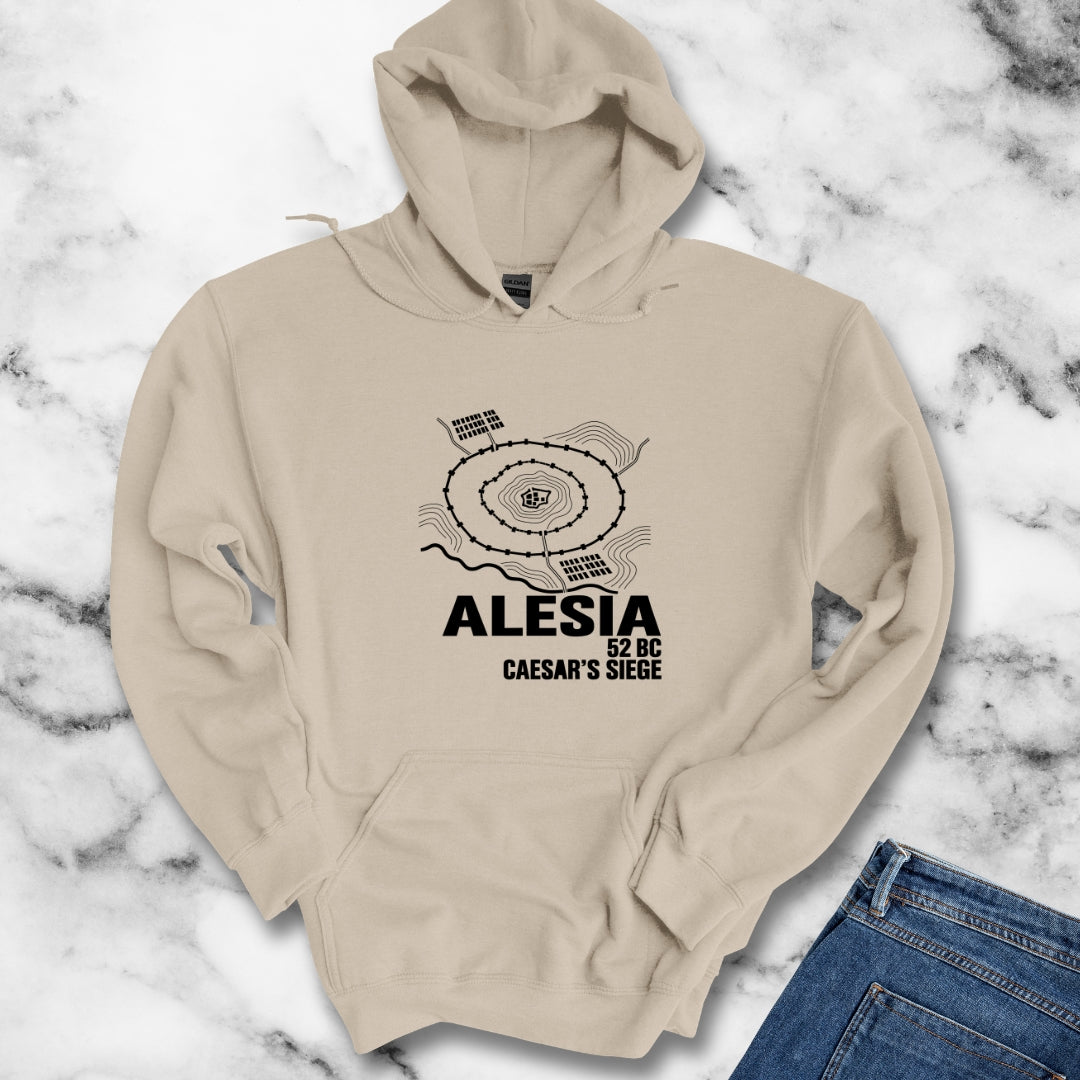 Alesia Siege Map Blueprint Hoodie
